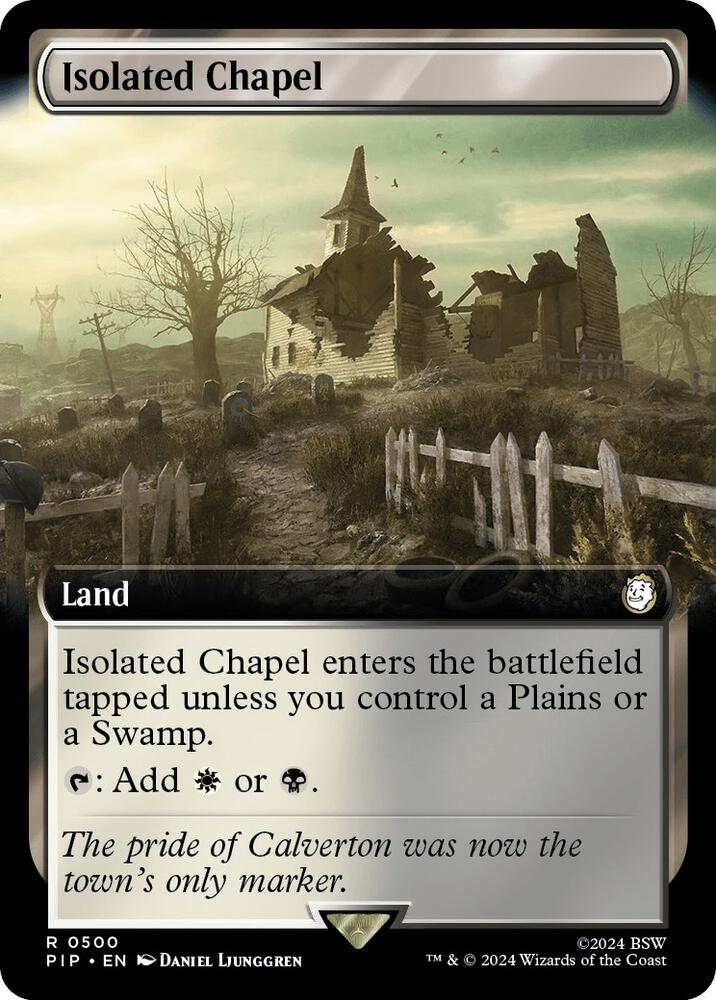 Isolated Chapel (Extended Art) 500 card from Universes Beyond: Fallout