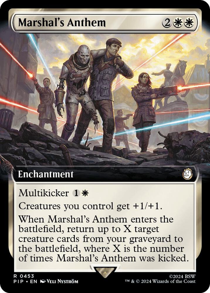 Marshal's Anthem (Extended Art) 453 card from Universes Beyond: Fallout