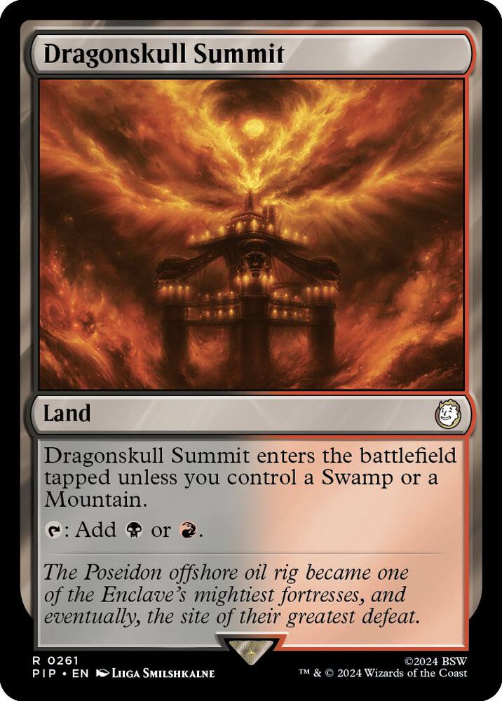 Dragonskull Summit 261 card from Universes Beyond: Fallout