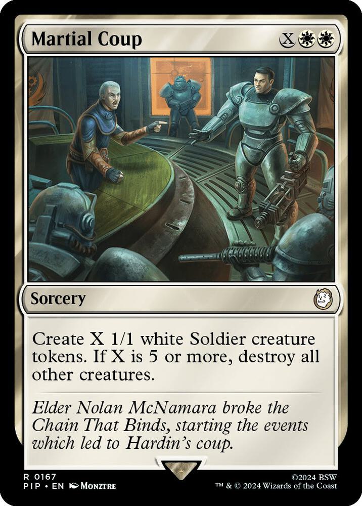 Martial Coup 167 card from Universes Beyond: Fallout
