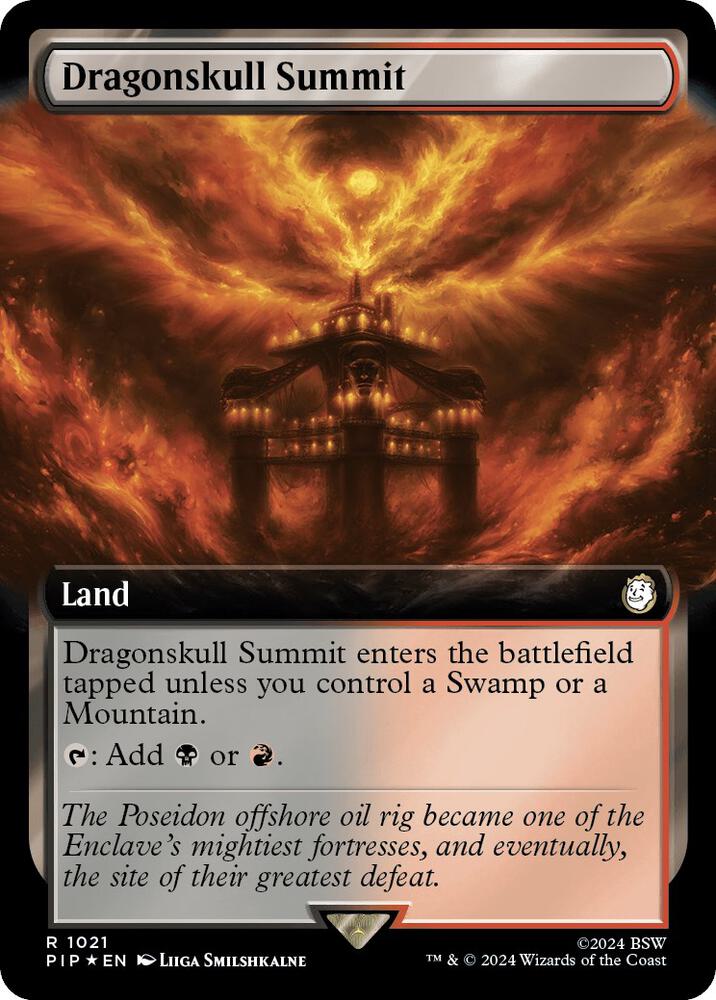 Dragonskull Summit (Extended Art) (Surge Foil) 1021 card from Universes Beyond: Fallout