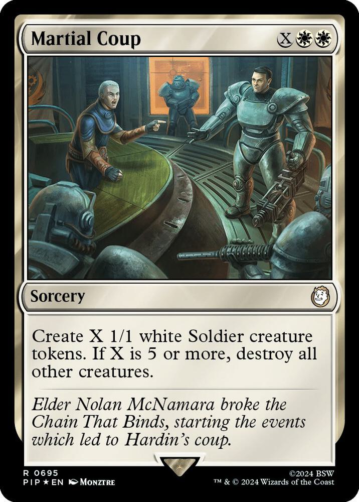 Martial Coup (Surge Foil) 695 card from Universes Beyond: Fallout