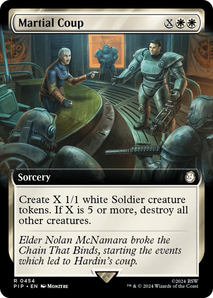 Martial Coup (Extended Art) 454 card from Universes Beyond: Fallout