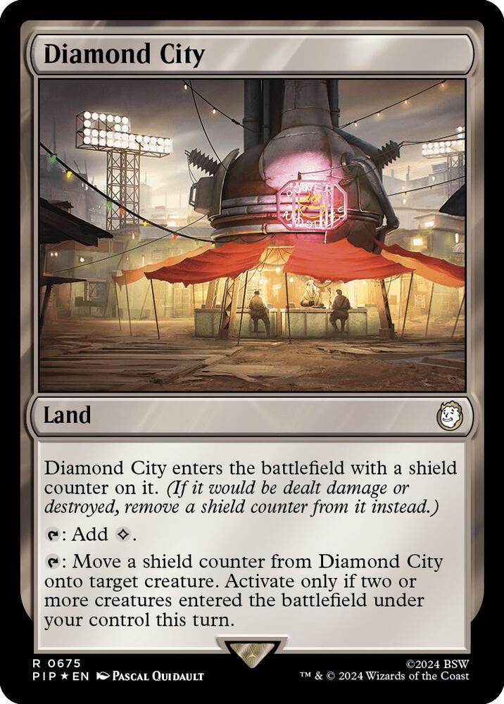 Diamond City (Surge Foil) 675 card from Universes Beyond: Fallout