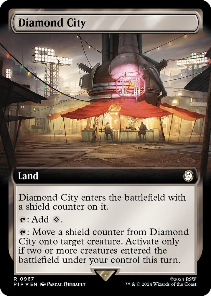 Diamond City (Extended Art) (Surge Foil) 967 card from Universes Beyond: Fallout