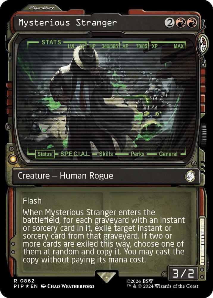 Mysterious Stranger (Showcase) (Surge Foil) 862 card from Universes Beyond: Fallout