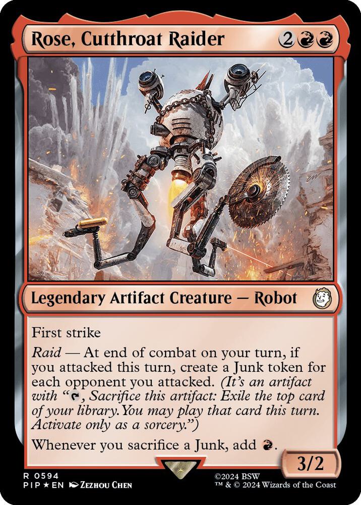 Rose, Cutthroat Raider (Surge Foil) 594 card from Universes Beyond: Fallout