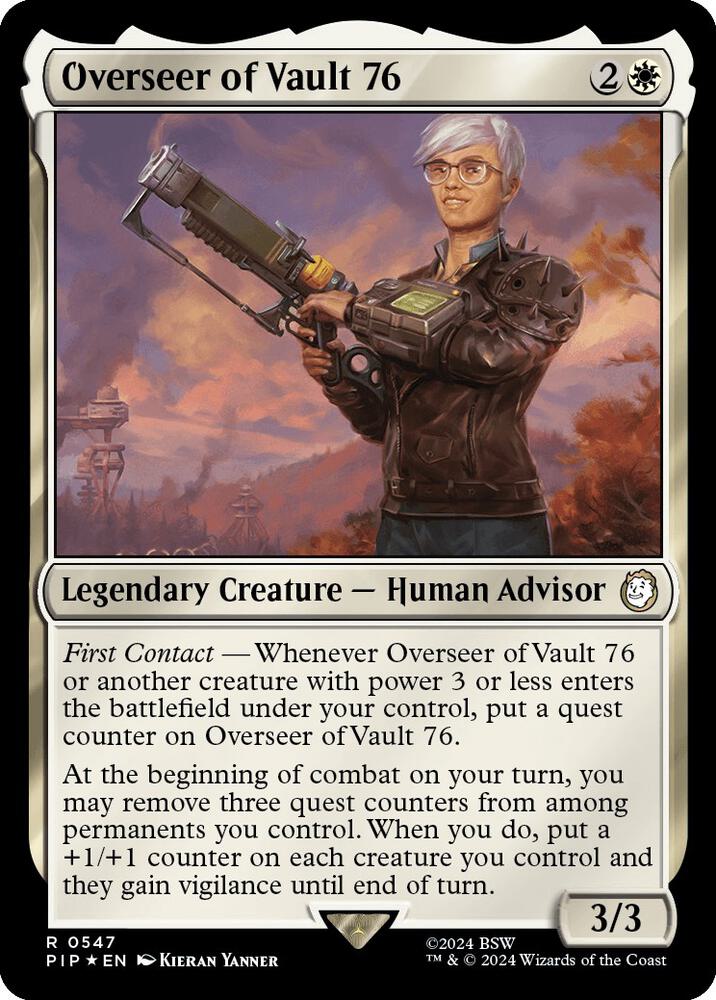 Overseer of Vault 76 (Surge Foil) 547 card from Universes Beyond: Fallout