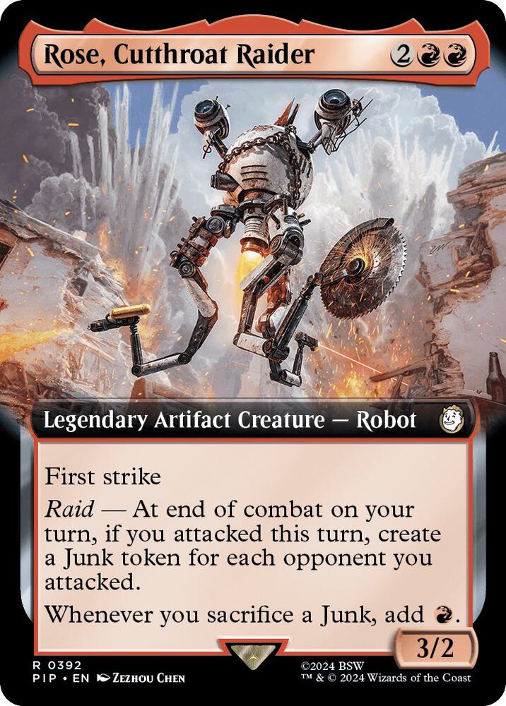 Rose, Cutthroat Raider (Extended Art) 392 card from Universes Beyond: Fallout