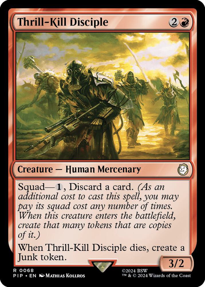 Thrill-Kill Disciple 68 card from Universes Beyond: Fallout