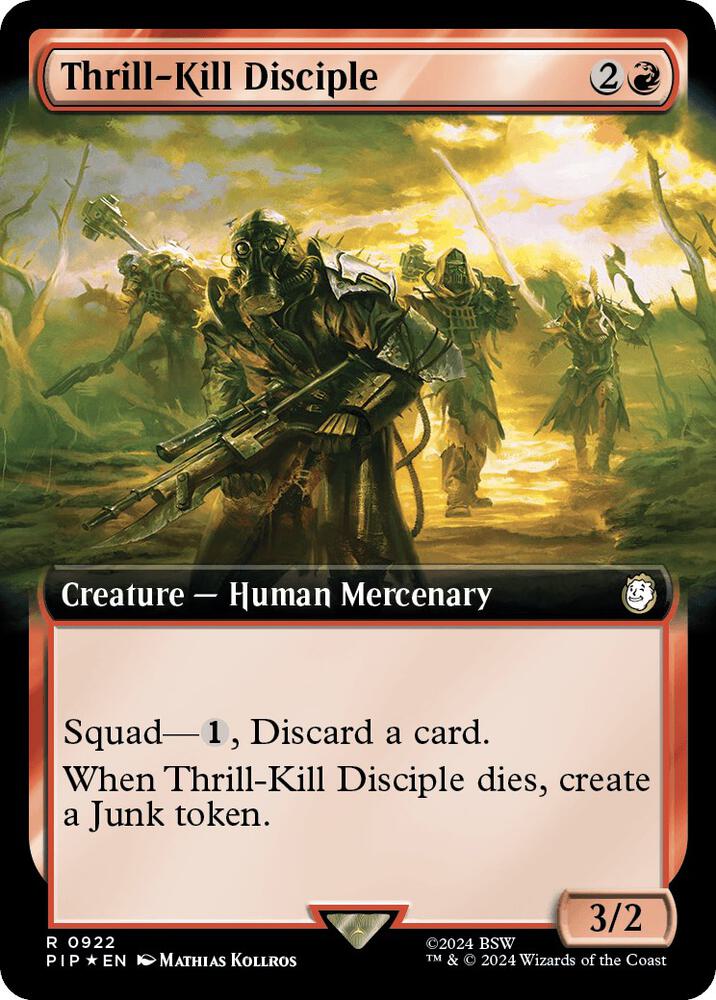Thrill-Kill Disciple (Extended Art) (Surge Foil) 922 card from Universes Beyond: Fallout