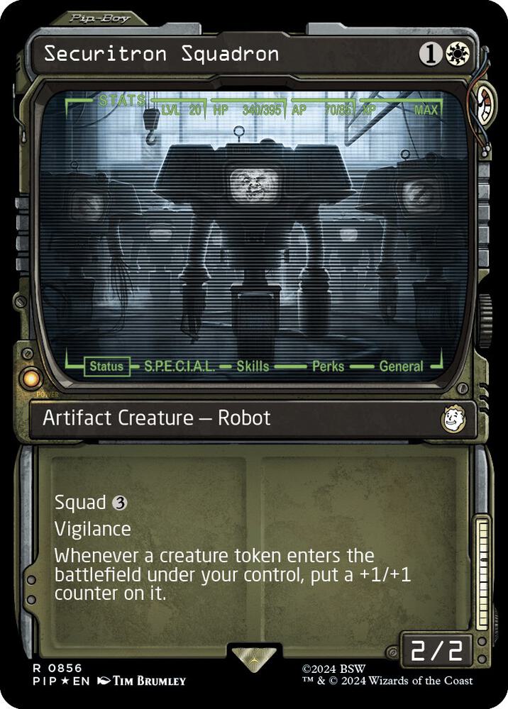 Securitron Squadron (Showcase) (Surge Foil) 856 card from Universes Beyond: Fallout