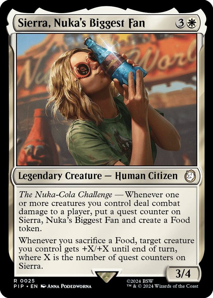 Sierra, Nuka's Biggest Fan 25 card from Universes Beyond: Fallout