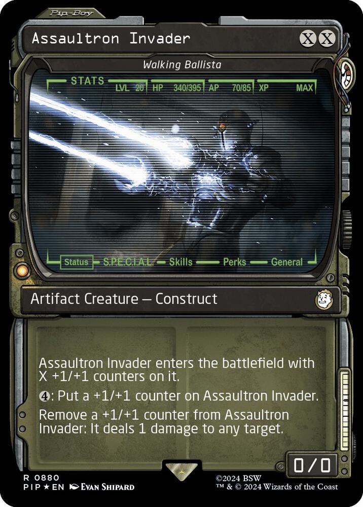 Assaultron Invader - Walking Ballista (Showcase) (Surge Foil) 880 card from Universes Beyond: Fallout