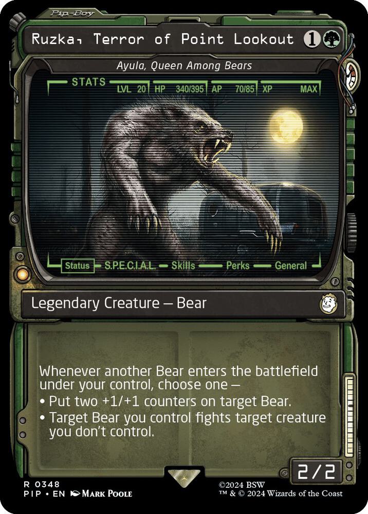 Ruzka, Terror of Point Lookout - Ayula, Queen Among Bears (Showcase) 348 card from Universes Beyond: Fallout