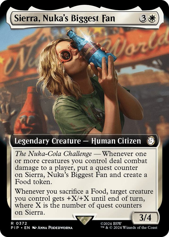 Sierra, Nuka's Biggest Fan (Extended Art) 372 card from Universes Beyond: Fallout