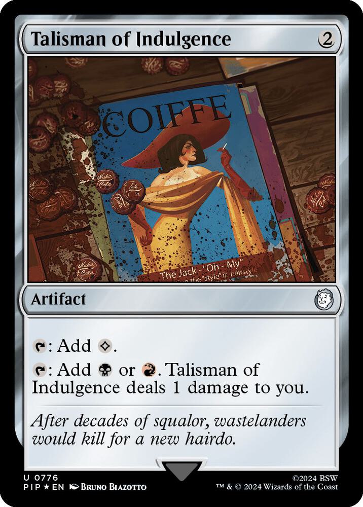 Talisman of Indulgence (Surge Foil) 776 card from Universes Beyond: Fallout