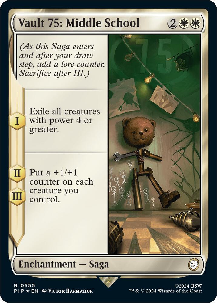 Vault 75: Middle School (Surge Foil) 555 card from Universes Beyond: Fallout