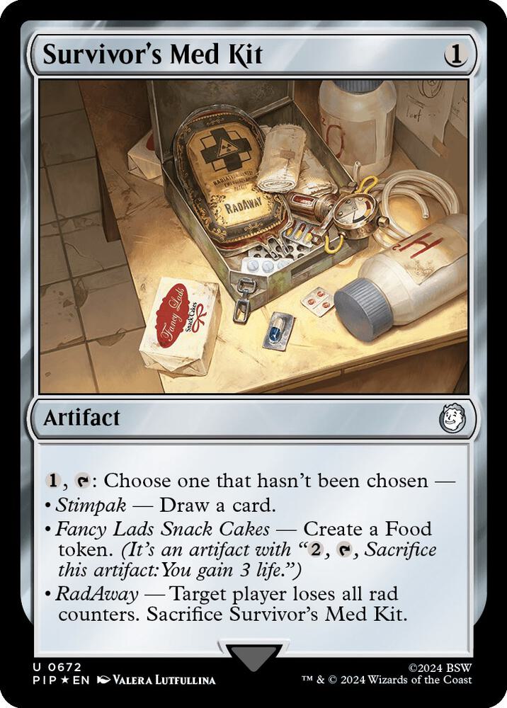 Survivor's Med Kit (Surge Foil) 672 card from Universes Beyond: Fallout