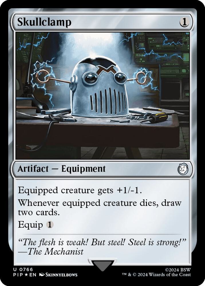Skullclamp (Surge Foil) 766 card from Universes Beyond: Fallout