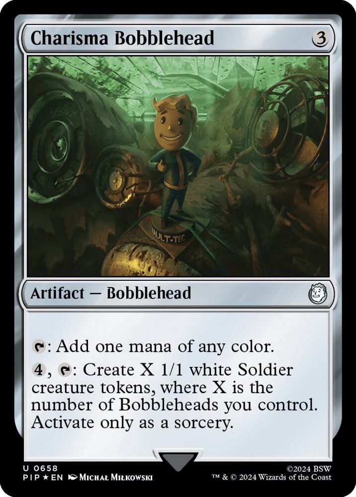 Charisma Bobblehead (Surge Foil) 658 card from Universes Beyond: Fallout