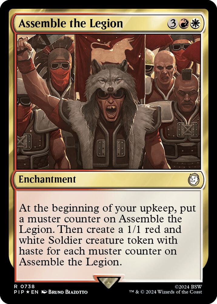 Assemble the Legion (Surge Foil) 738 card from Universes Beyond: Fallout