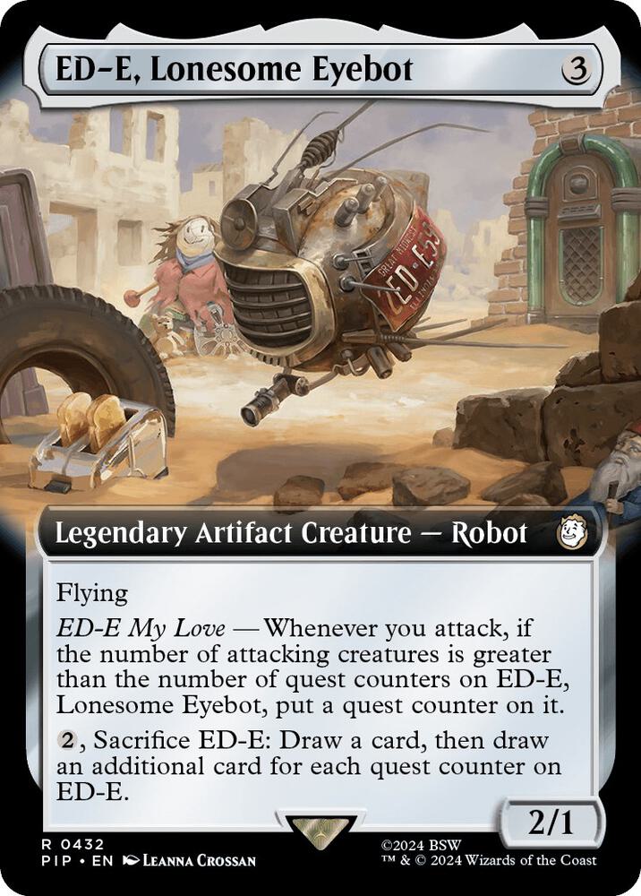 ED-E, Lonesome Eyebot (Extended Art) 432 card from Universes Beyond: Fallout