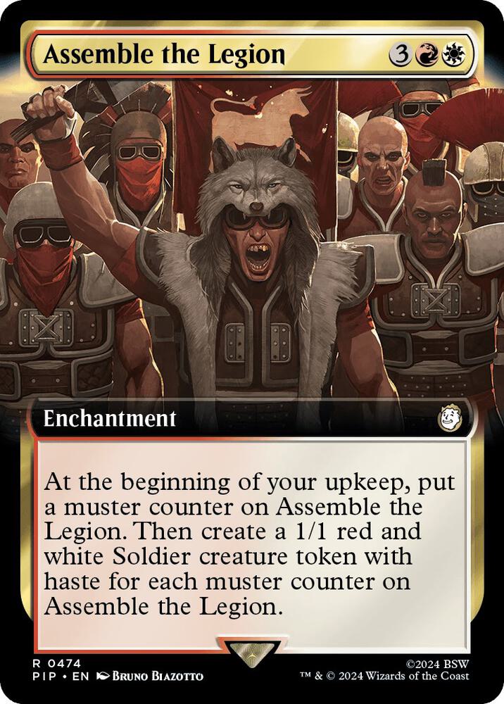 Assemble the Legion (Extended Art) 474 card from Universes Beyond: Fallout