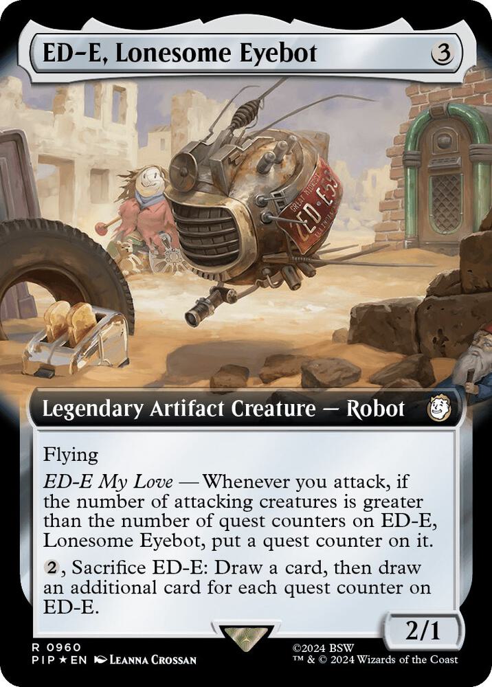 ED-E, Lonesome Eyebot (Extended Art) (Surge Foil) 960 card from Universes Beyond: Fallout