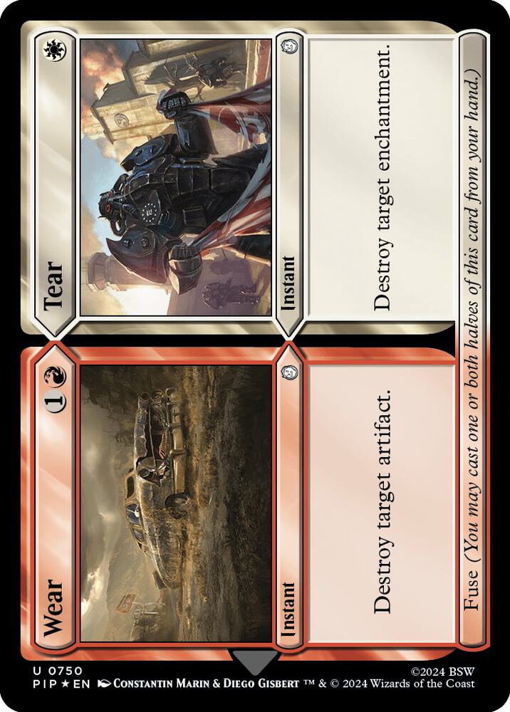 Wear // Tear (Surge Foil) 750 card from Universes Beyond: Fallout