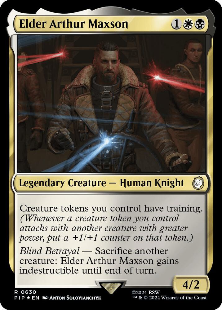 Elder Arthur Maxson (Surge Foil) 630 card from Universes Beyond: Fallout