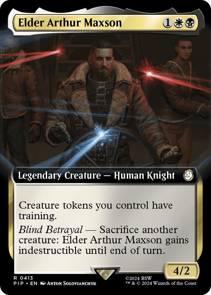 Elder Arthur Maxson (Extended Art) 413 card from Universes Beyond: Fallout