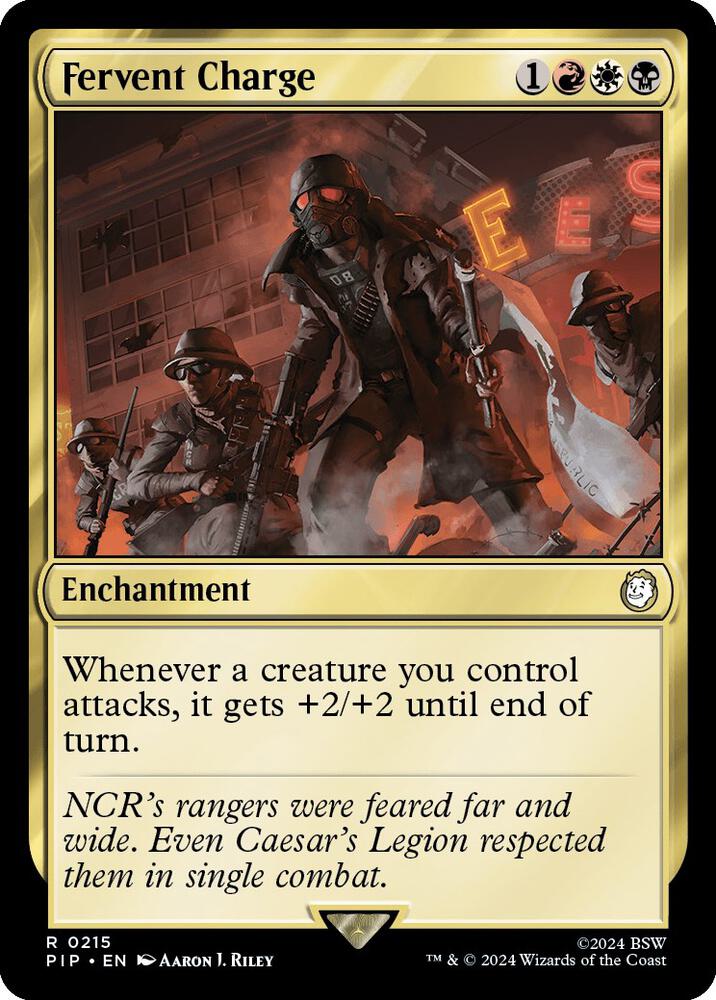 Fervent Charge 215 card from Universes Beyond: Fallout