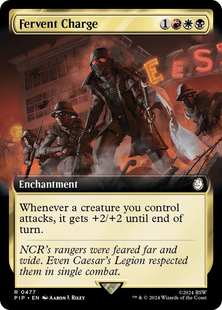 Fervent Charge (Extended Art) 477 card from Universes Beyond: Fallout
