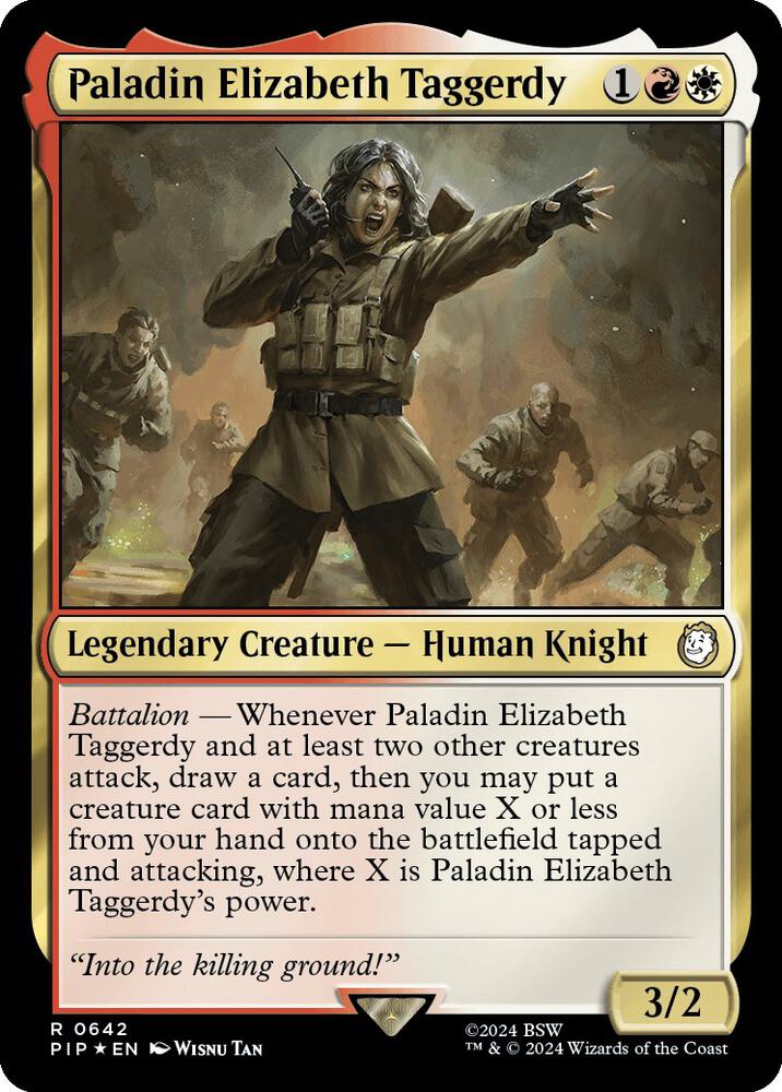 Paladin Elizabeth Taggerdy (Surge Foil) 642 card from Universes Beyond: Fallout