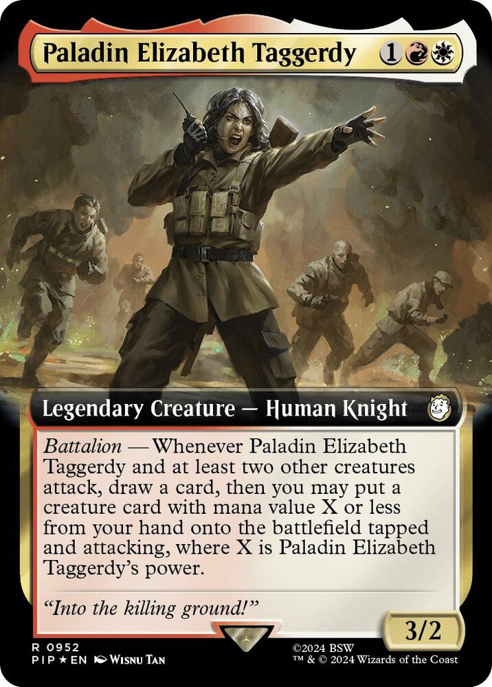 Paladin Elizabeth Taggerdy (Extended Art) (Surge Foil) 952 card from Universes Beyond: Fallout