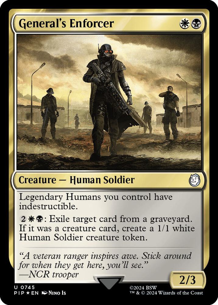 General's Enforcer (Surge Foil) 745 card from Universes Beyond: Fallout