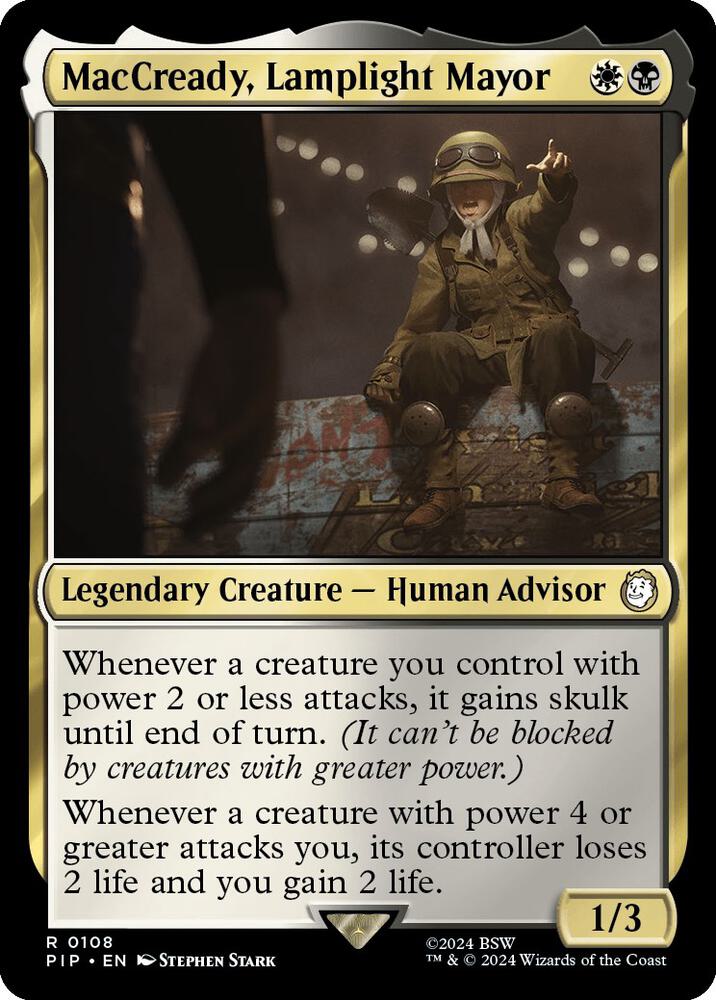 MacCready, Lamplight Mayor 108 card from Universes Beyond: Fallout