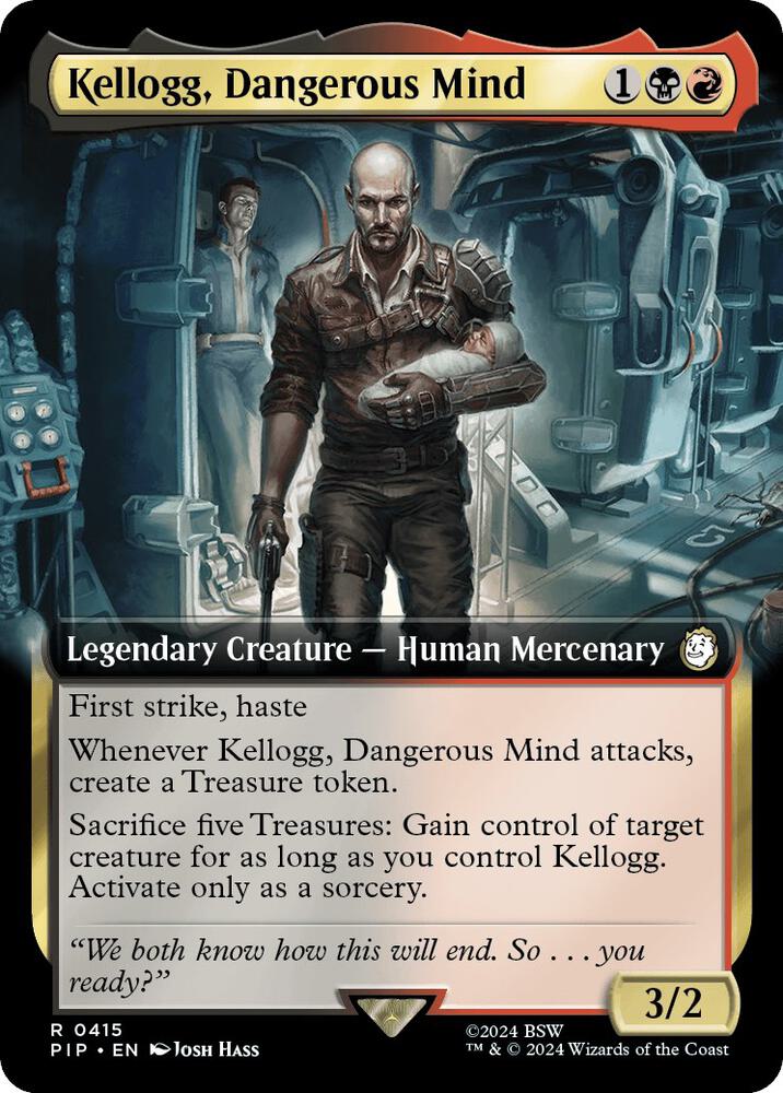 Kellogg, Dangerous Mind (Extended Art) 415 card from Universes Beyond: Fallout