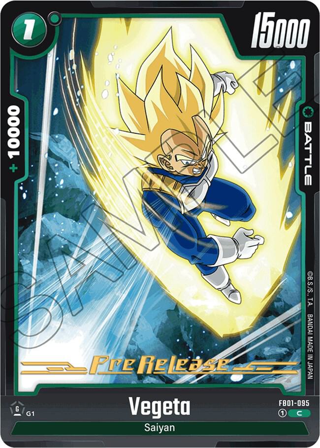 Vegeta FB01-095 card from Awakened Pulse Pre-Release Cards