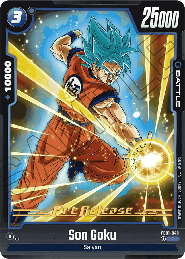 Son Goku FB01-048 card from Awakened Pulse Pre-Release Cards
