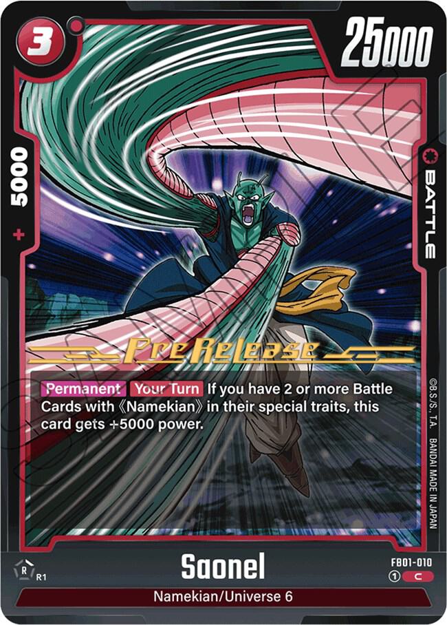Saonel FB01-010 card from Awakened Pulse Pre-Release Cards
