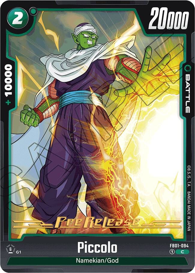 Piccolo FB01-094 card from Awakened Pulse Pre-Release Cards