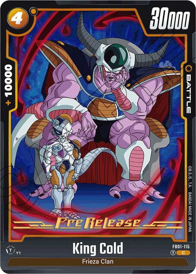 King Cold FB01-115 card from Awakened Pulse Pre-Release Cards