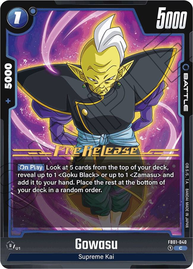 Gowasu FB01-040 card from Awakened Pulse Pre-Release Cards