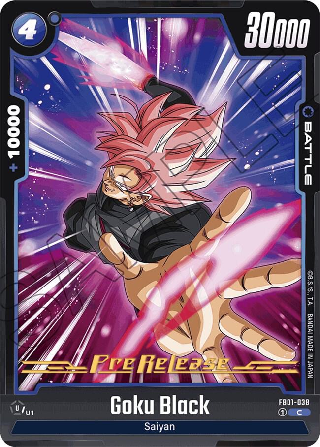 Goku Black FB01-038 card from Awakened Pulse Pre-Release Cards