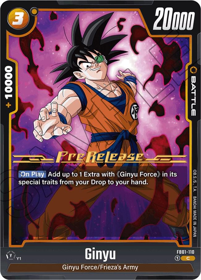 Ginyu FB01-110 card from Awakened Pulse Pre-Release Cards