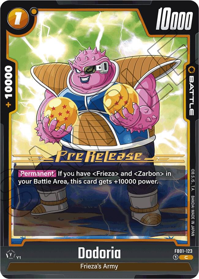 Dodoria FB01-123 card from Awakened Pulse Pre-Release Cards