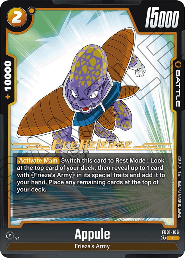 Appule FB01-106 card from Awakened Pulse Pre-Release Cards