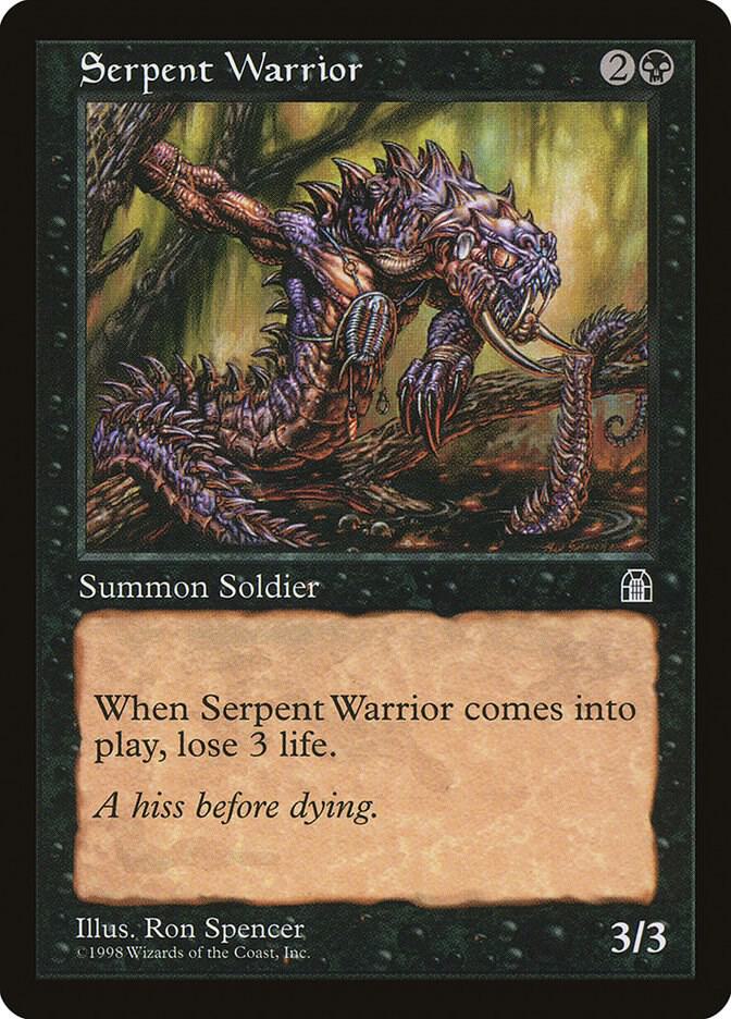 Serpent Warrior card from Stronghold